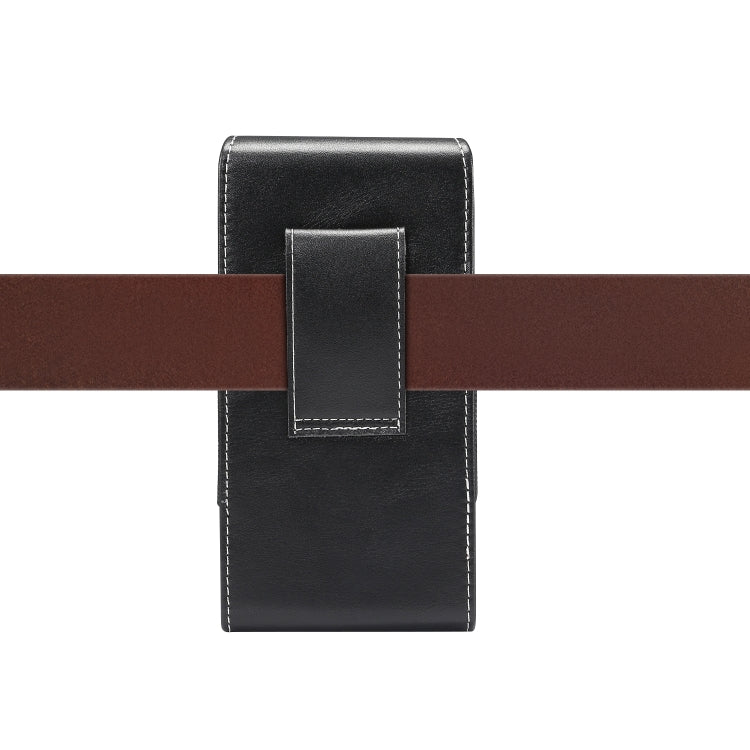 Men Lambskin Texture Multi-functional Universal Mobile Phone Waist Pack Leather Case for 6.3 Inch or Below Smartphones, For 6.3 inch