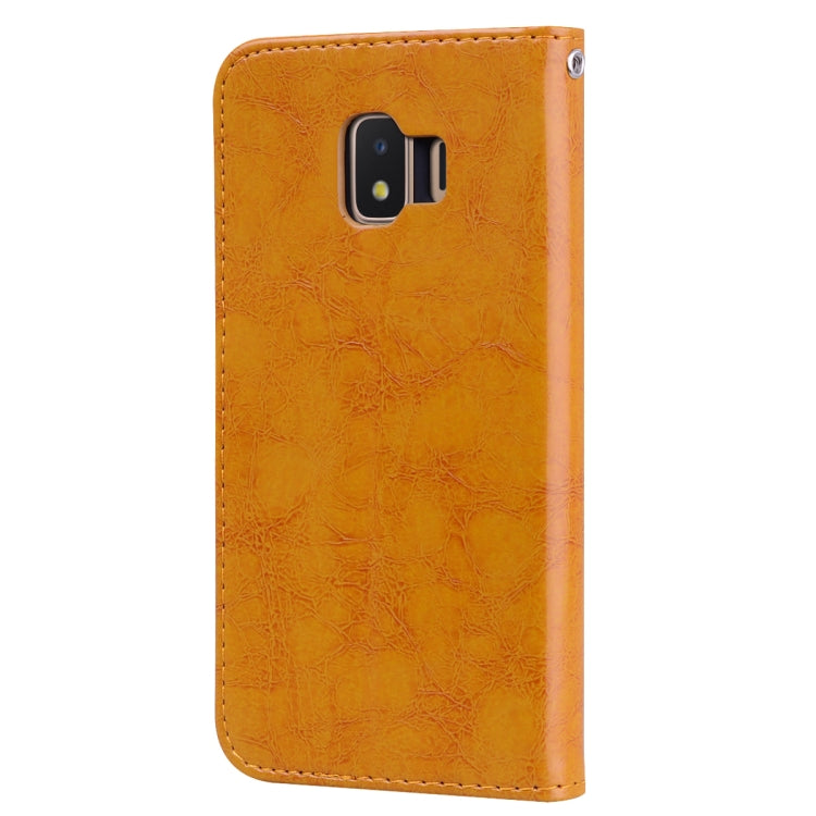Business Style Oil Wax Texture Horizontal Flip Leather Case for Galaxy J2 Core, with Holder & Card Slots & Wallet, For Galaxy J2 Core