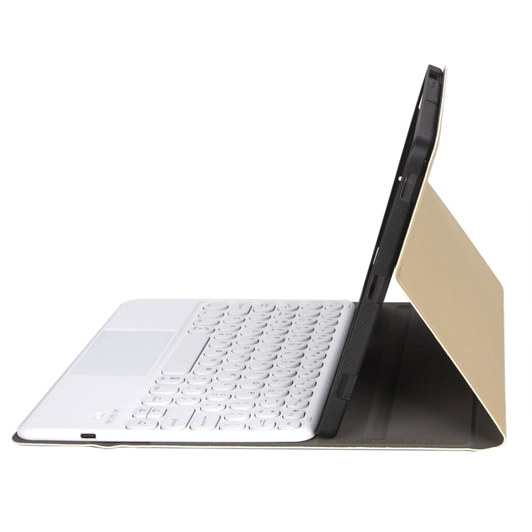 For iPad 11 2025 / 10th Gen 10.9 2022 YA10B-A Lambskin Texture Bluetooth Touch Keyboard Leather Tablet Case with Pen Slot, YA10B-A