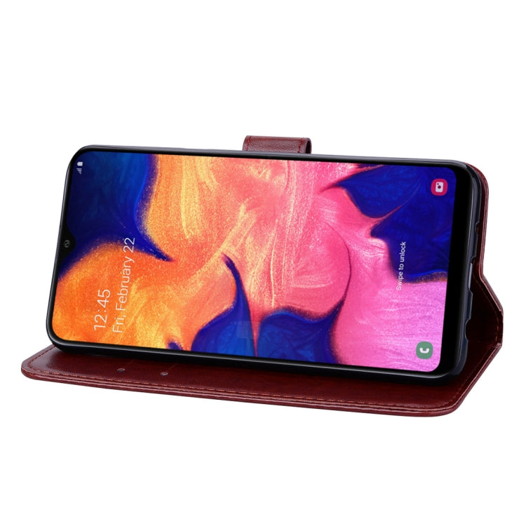 Rose Embossed Horizontal Flip PU Leather Case for Galaxy A10, with Holder & Card Slots & Wallet