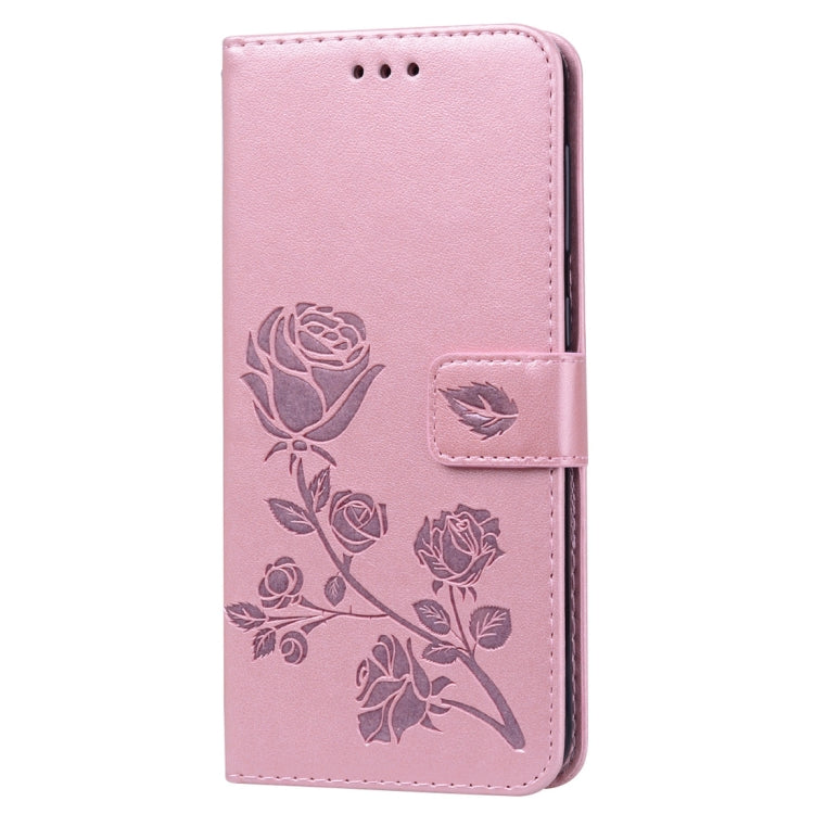 Rose Embossed Horizontal Flip PU Leather Case for Galaxy A50, with Holder & Card Slots & Wallet, For Samsung Galaxy A50