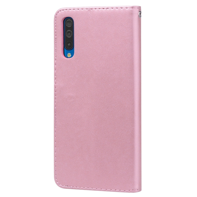 Rose Embossed Horizontal Flip PU Leather Case for Galaxy A50, with Holder & Card Slots & Wallet, For Samsung Galaxy A50