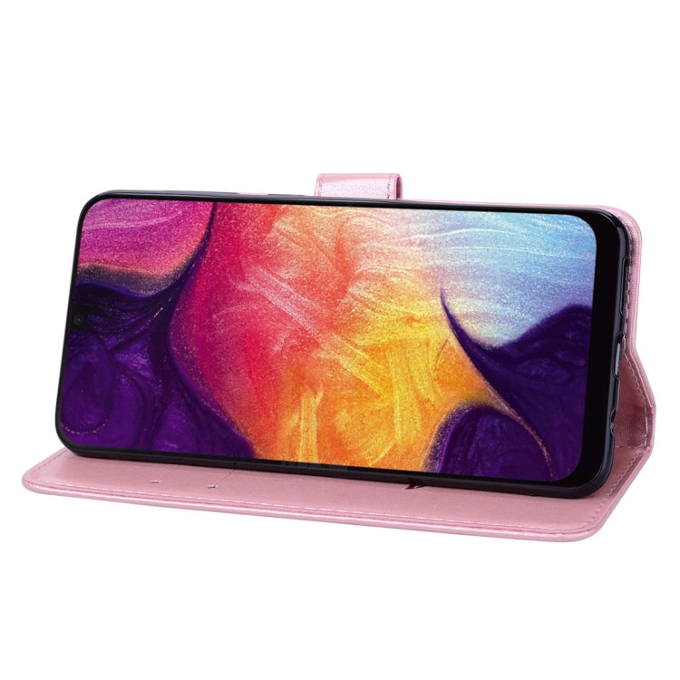 Rose Embossed Horizontal Flip PU Leather Case for Galaxy A50, with Holder & Card Slots & Wallet, For Samsung Galaxy A50