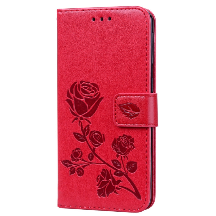 Rose Embossed Horizontal Flip PU Leather Case for Galaxy A40, with Holder & Card Slots & Wallet, For Samsung Galaxy A40