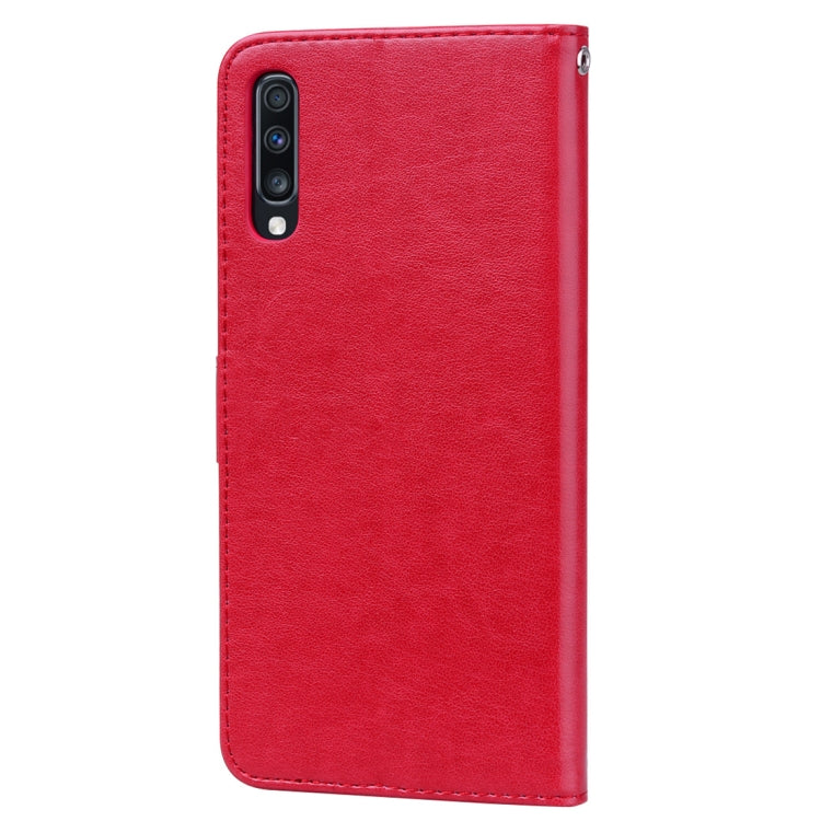 Rose Embossed Horizontal Flip PU Leather Case for Galaxy A70, with Holder & Card Slots & Wallet, For Samsung Galaxy A70