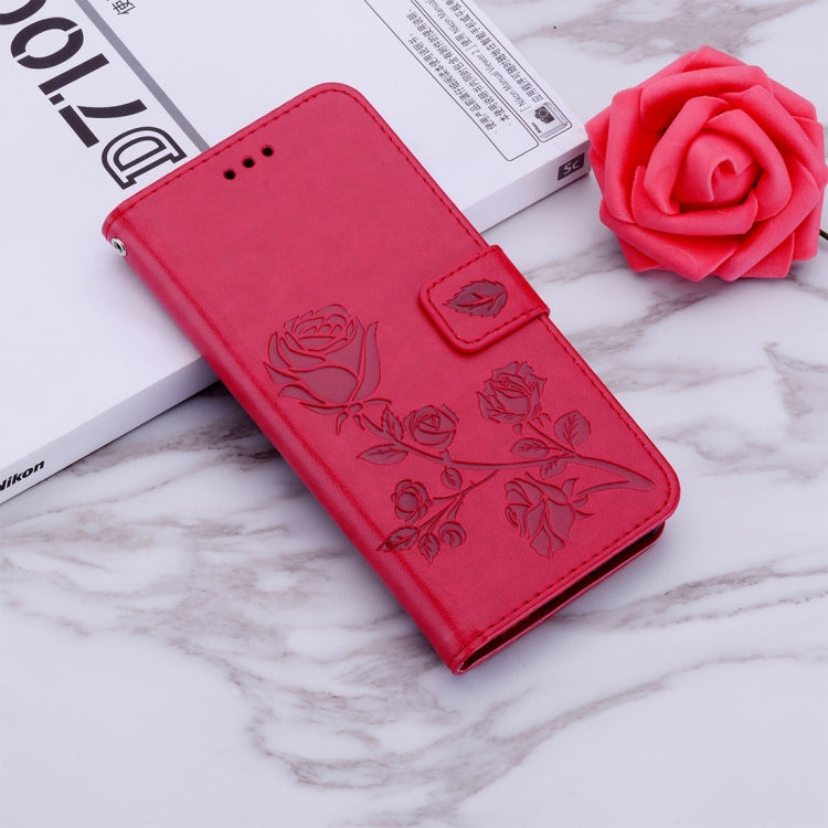 Rose Embossed Horizontal Flip PU Leather Case for Galaxy A70, with Holder & Card Slots & Wallet, For Samsung Galaxy A70