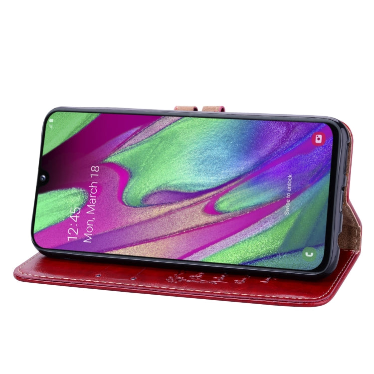 Business Style Oil Wax Texture Horizontal Flip Leather Case for Galaxy A40, with Holder & Card Slots & Wallet, For Galaxy A40