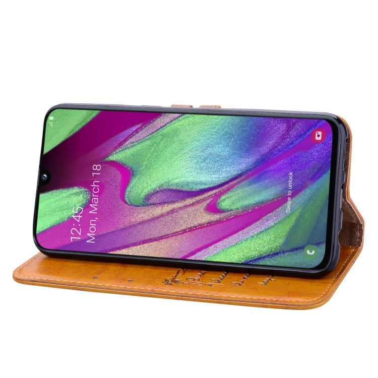 Business Style Oil Wax Texture Horizontal Flip Leather Case for Galaxy A40, with Holder & Card Slots & Wallet, For Galaxy A40