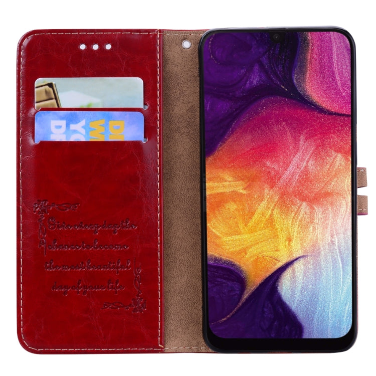 Business Style Oil Wax Texture Horizontal Flip Leather Case for Galaxy A50, with Holder & Card Slots & Wallet, For Galaxy A50