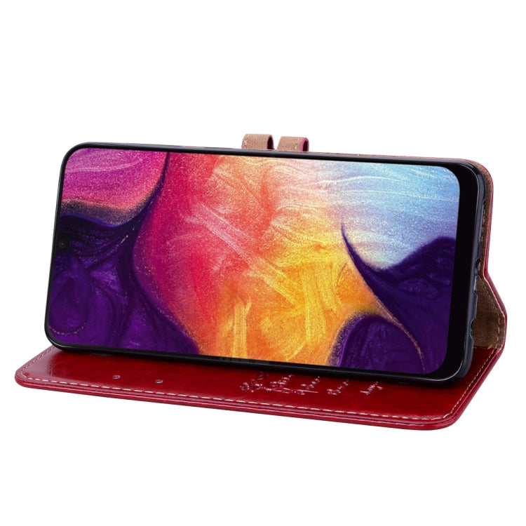 Business Style Oil Wax Texture Horizontal Flip Leather Case for Galaxy A50, with Holder & Card Slots & Wallet, For Galaxy A50