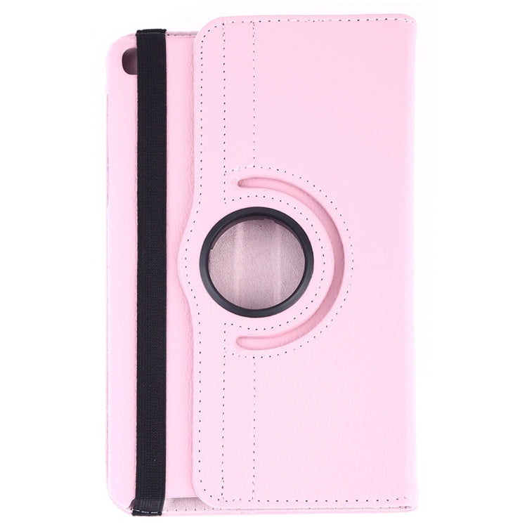 Étui en cuir à rabat horizontal et rotation à 360 degrés, texture litchi, pour Galaxy Tab A 8 (2019) / P200 / P205, avec support