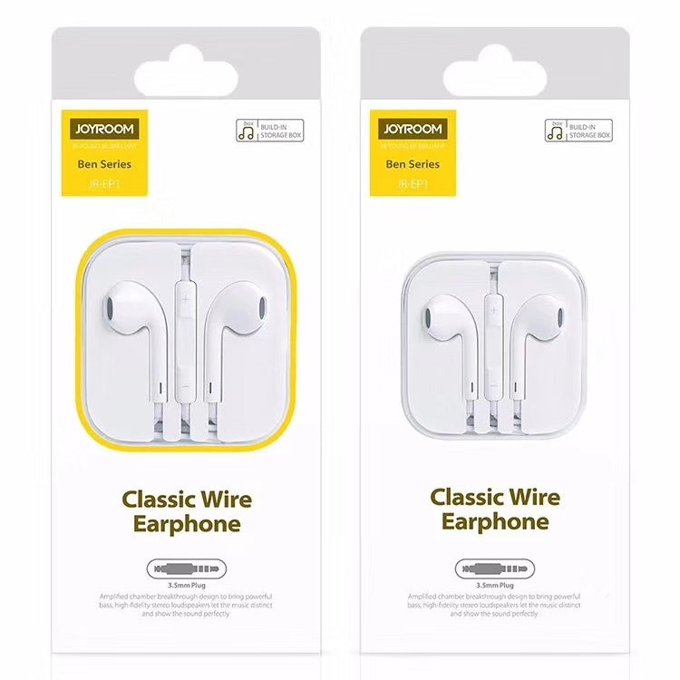 JOYROOM JR-EP1 1.2m 3.5mm Plug Wire Control In-Ear Earphone, R-EP1