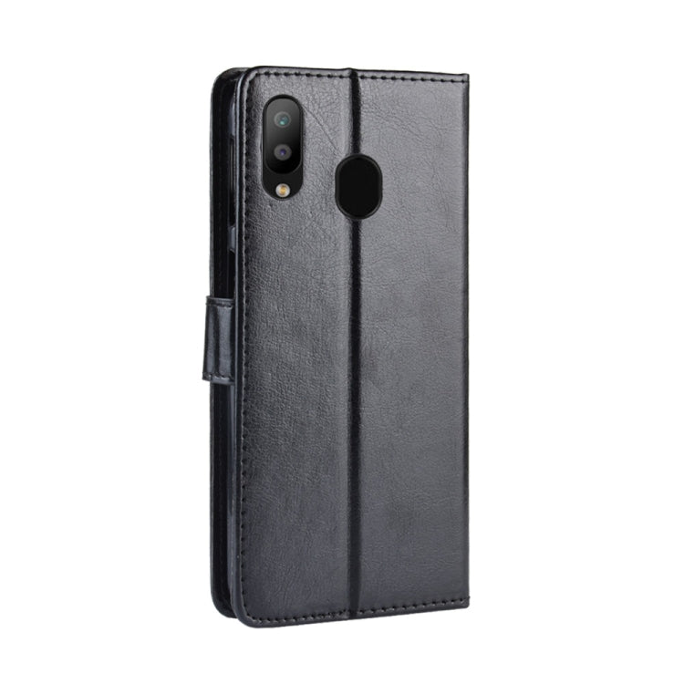 Crazy Horse Texture Horizontal Flip Leather Case for Galaxy M20, with Holder & Card Slots & Wallet, Galaxy M20 (Retro), Galaxy M20