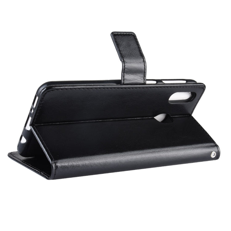 Étui à rabat horizontal en cuir Crazy Horse pour Galaxy M20, avec support, emplacements pour cartes et portefeuille, Galaxy M20 (rétro), Galaxy M20