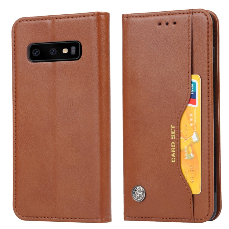 Knead Skin Texture Horizontal Flip Leather Case for Galaxy S10e, with Photo Frame & Holder & Card Slots & Wallet, For Galaxy S10e