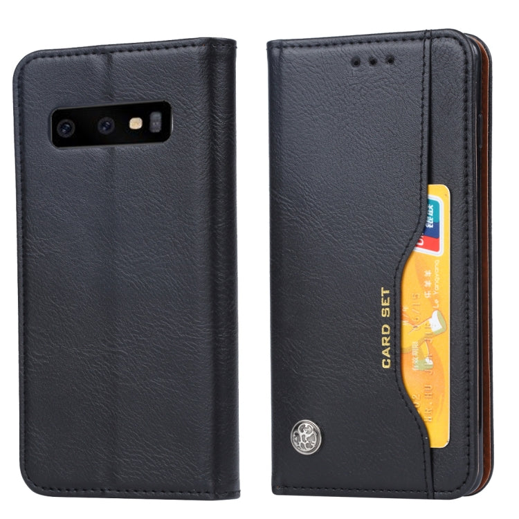 Knead Skin Texture Horizontal Flip Leather Case for Galaxy S10+, with Photo Frame & Holder & Card Slots & Wallet, For Galaxy S10+