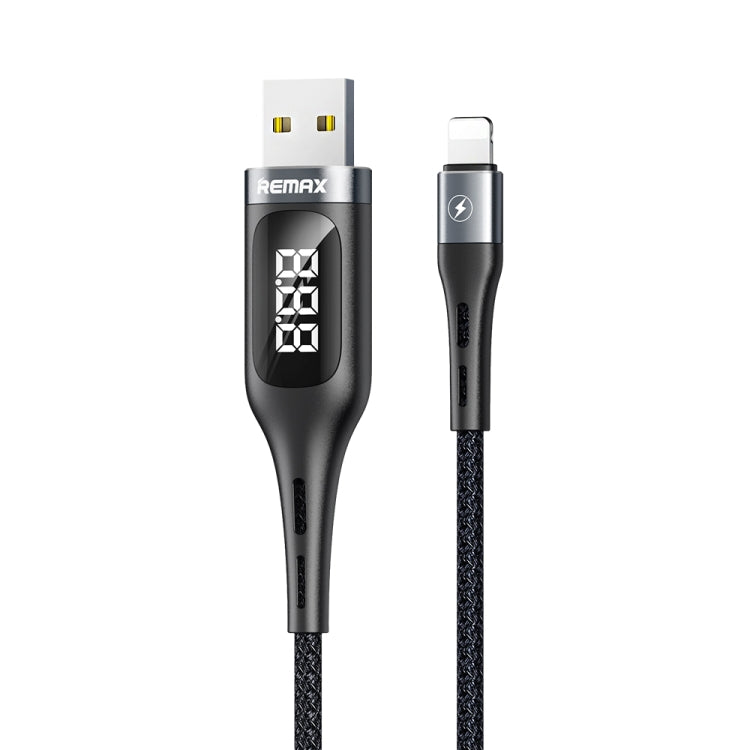 REMAX RC-096a Leader 1.2m 2.1 USB to USB-C / Type-C Intelligent Digital Display Aluminum Alloy Braid Fast Charging Data Cable, SAS6166A, SAS6166B