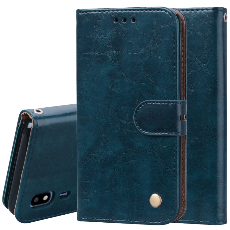 Business Style Oil Wax Texture Horizontal Flip Leather Case for Galaxy A2 Core, with Holder & Card Slots & Wallet