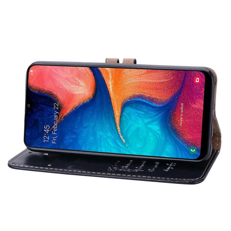 Business Style Oil Wax Texture Horizontal Flip Leather Case for Galaxy A20e, with Holder & Card Slots & Wallet