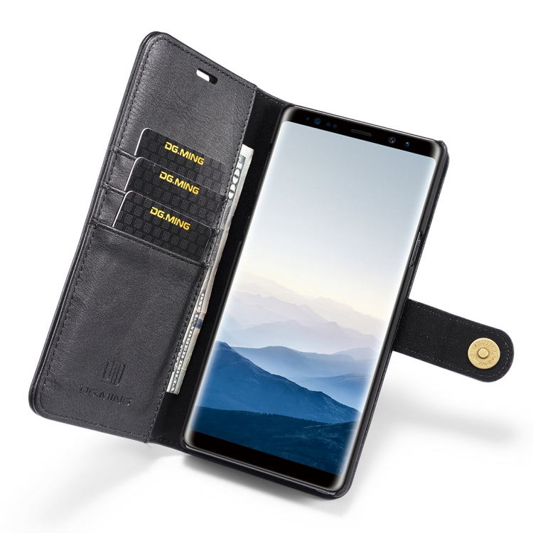 DG.MING Crazy Horse Texture Flip Detachable Magnetic Leather Case for Galaxy Note 9, with Holder & Card Slots & Wallet, Galaxy Note 9