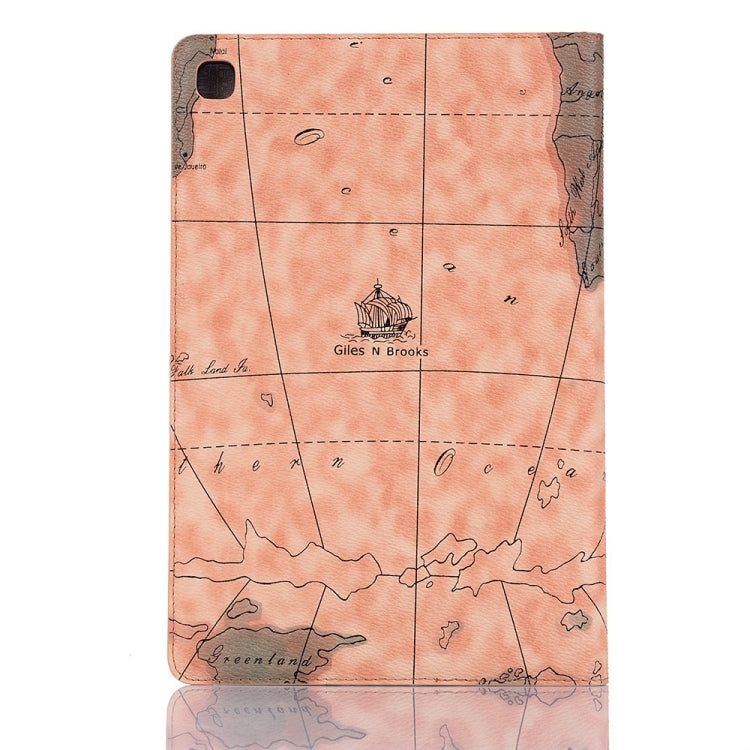 Map Texture Horizontal Flip Leather Case for Galaxy Tab S5e 10.5 T720 / T725,  with Holder & Card Slots & Wallet, Random Texture Delivery