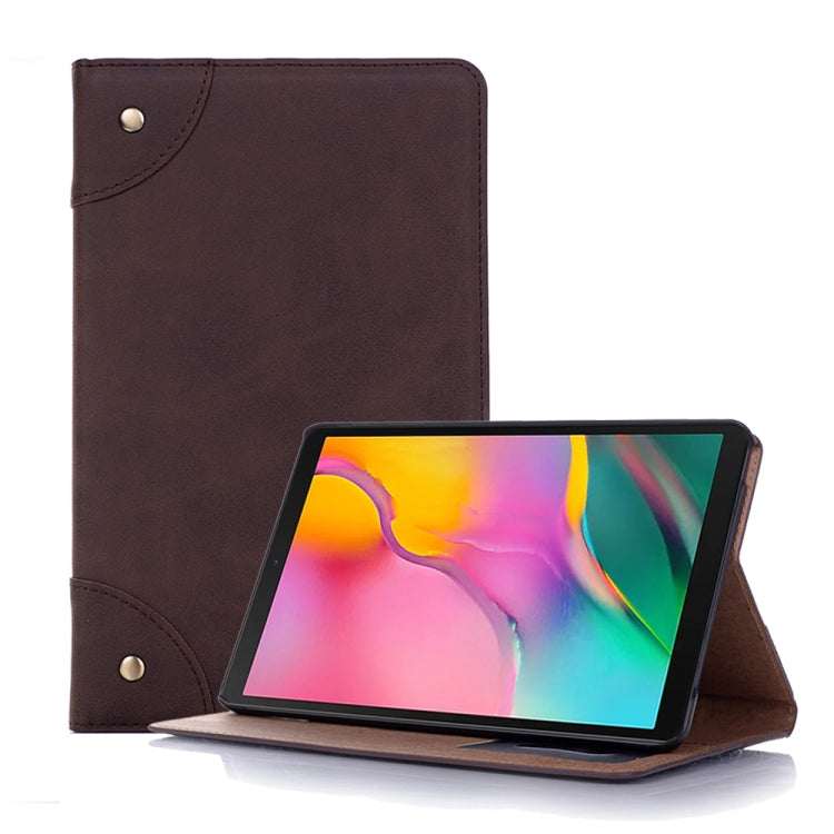 Étui en cuir à rabat horizontal style livre rétro pour Galaxy Tab A 8 (2019) P200 / P205, avec support, emplacements pour cartes et portefeuille, pour Galaxy Tab A 8 (2019)