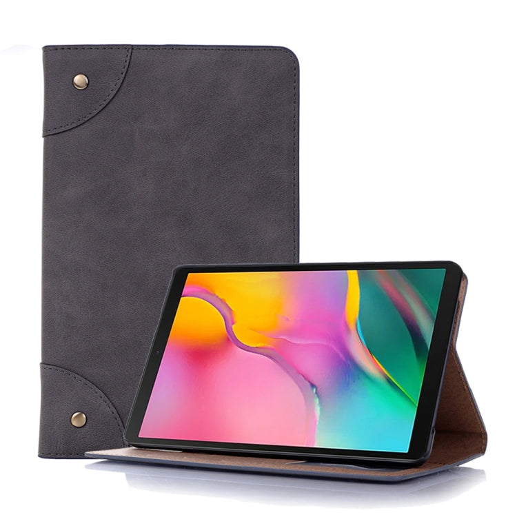 Étui en cuir à rabat horizontal style livre rétro pour Galaxy Tab A 8 (2019) P200 / P205, avec support, emplacements pour cartes et portefeuille, pour Galaxy Tab A 8 (2019)