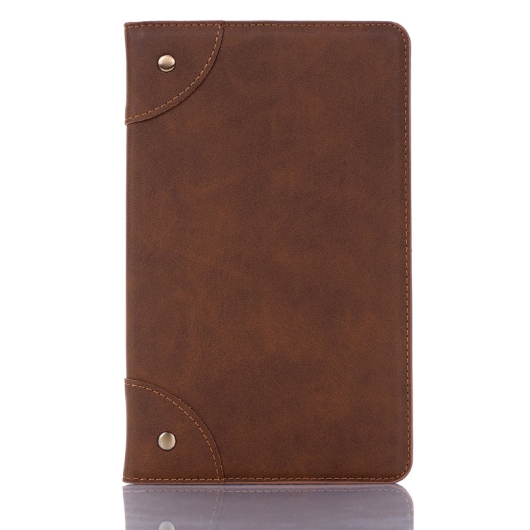 Étui en cuir à rabat horizontal style livre rétro pour Galaxy Tab A 8 (2019) P200 / P205, avec support, emplacements pour cartes et portefeuille, pour Galaxy Tab A 8 (2019)