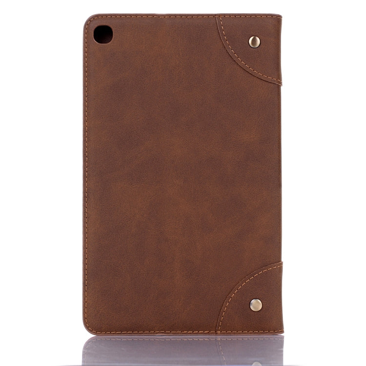 Étui en cuir à rabat horizontal style livre rétro pour Galaxy Tab A 8 (2019) P200 / P205, avec support, emplacements pour cartes et portefeuille, pour Galaxy Tab A 8 (2019)