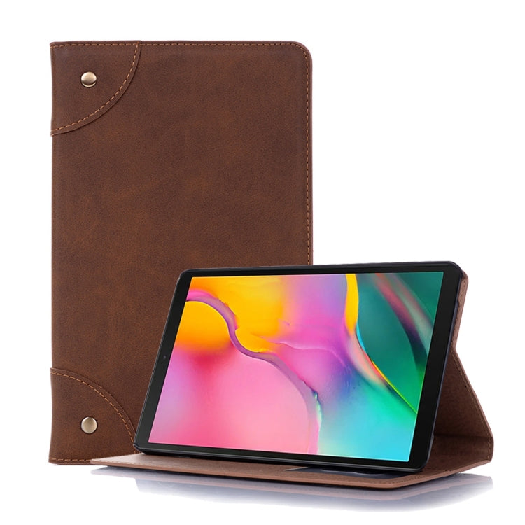 Étui en cuir à rabat horizontal style livre rétro pour Galaxy Tab A 8 (2019) P200 / P205, avec support, emplacements pour cartes et portefeuille, pour Galaxy Tab A 8 (2019)