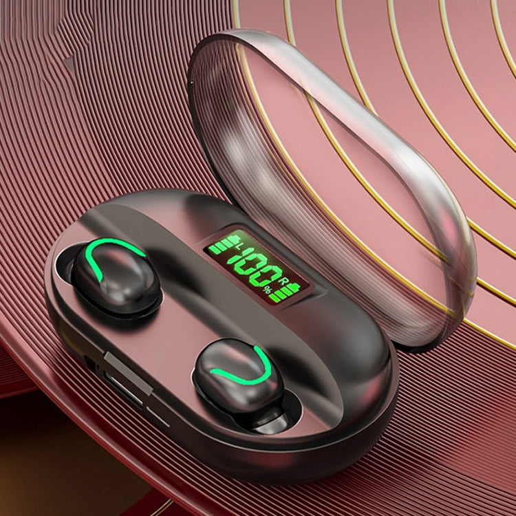 Écouteurs sans fil Bluetooth 5.0 TWS T2 à écran tactile avec boîtier de charge, T2 (rouge), T2 (blanc), T2 (noir)