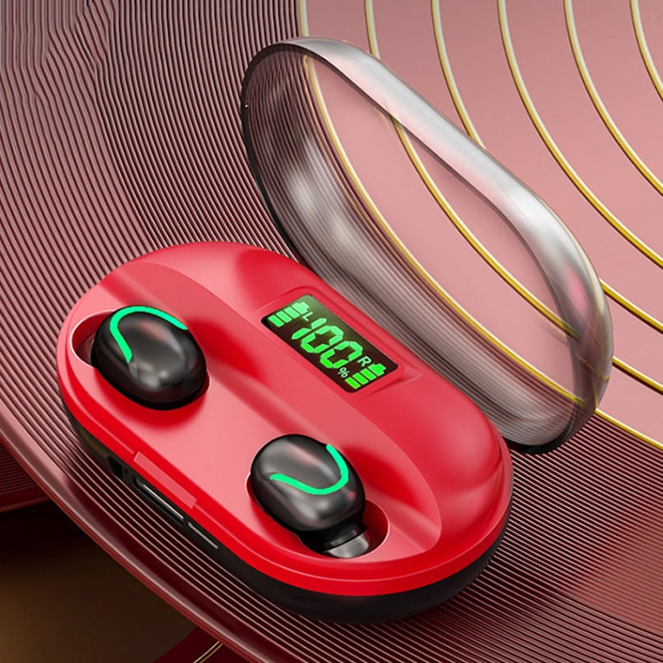 Écouteurs sans fil Bluetooth 5.0 TWS T2 à écran tactile avec boîtier de charge, T2 (rouge), T2 (blanc), T2 (noir)