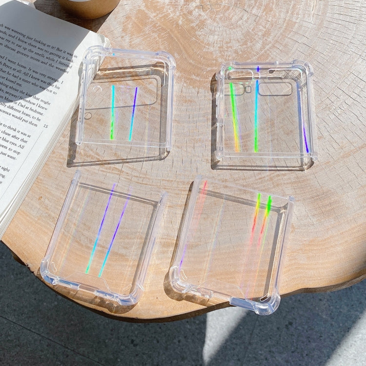 For Samsung Galaxy Z Flip3 5G Aurora PC + TPU Clear Four-corner Shockproof Protective Case, For Samsung Galaxy Z Flip3 5G