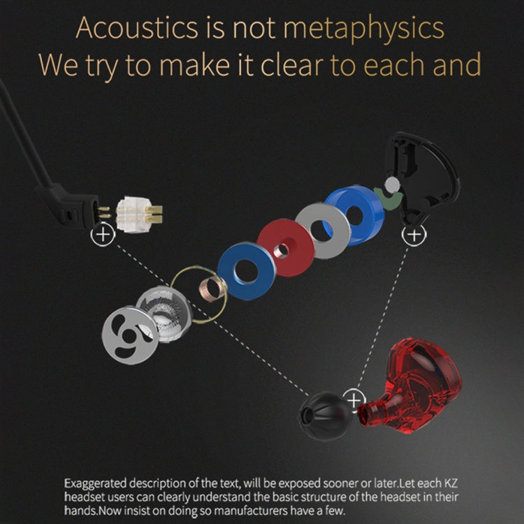 KZ ED12 Standard Version 3.5mm Jack Hanging Ear Sports In-Ear Wired Earphone, Cable Length: 1.2m, ED12 Standard Version