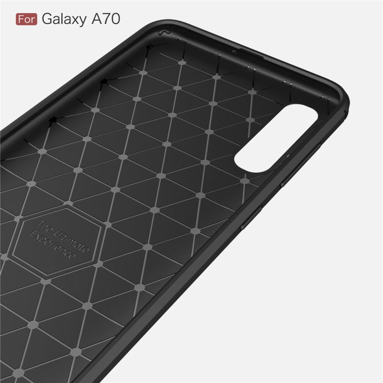 Brushed Texture Carbon Fiber TPU Case for Galaxy A70