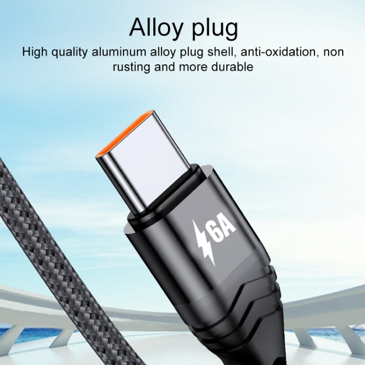 Câble de données 4 en 1 66 W 6 A USB vers 8 broches + Micro USB + double USB-C / Type-C pour charge rapide, longueur du câble : 1,2 m, 1,2 m, 1,2 m 66 W