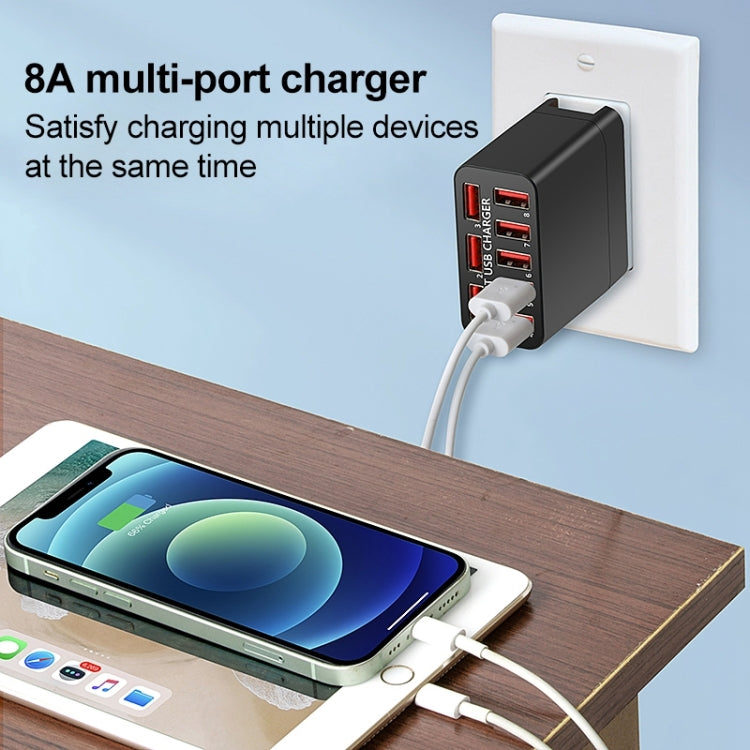WLX-82 40W Max 8 Ports USB Charger Adapter, US Plug