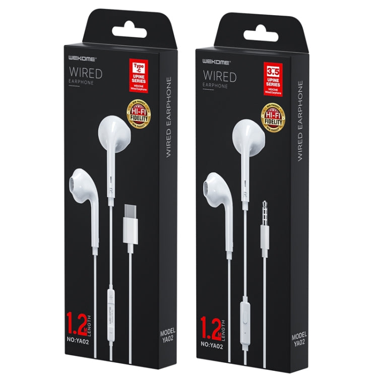 WK YA-02 3.5mm In-Ear Wired Call Music Earphone, Length: 1.2m, 3.5mm