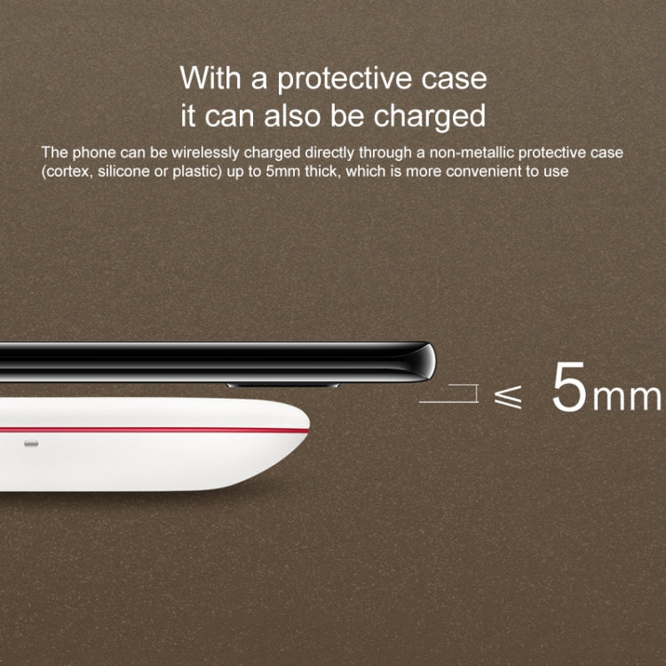 Huawei 15W Max Qi Standard Intelligent Fast Wireless Charger with 5A Cable and 10V / 4A Charging Plug