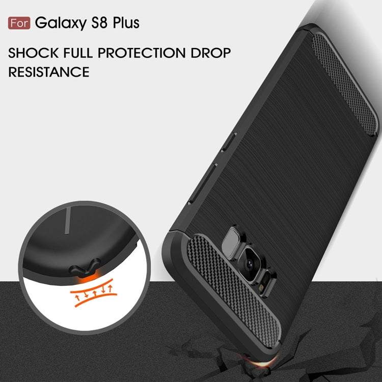 For Galaxy S8 + / G9550 Brushed Carbon Fiber Texture Shockproof TPU Protective Cover Case, For Galaxy S8 + / G9550, For Samsung Galaxy S8 + / G9550