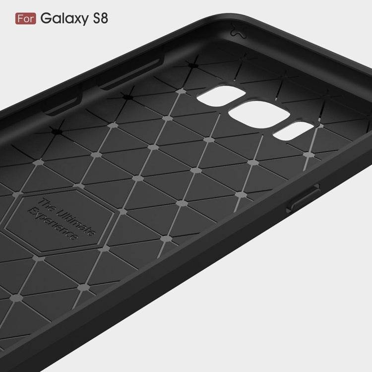 For Galaxy S8 Brushed Carbon Fiber Texture Shockproof TPU Protective Cover Case, For Samsung Galaxy S8, For Galaxy S8