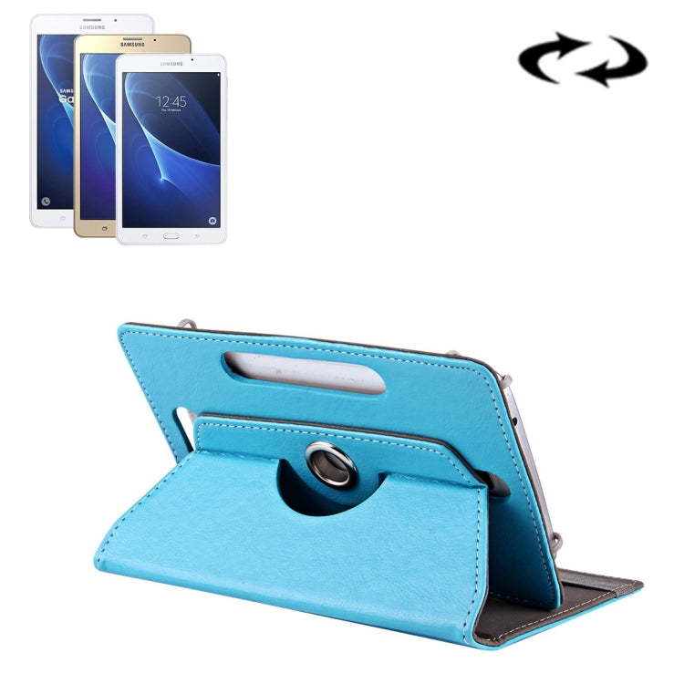7 inch Tablets Leather Case Crazy Horse Texture 360 Degrees Rotation Protective Case Shell with Holder for Galaxy Tab A 7.0 (2016) / T280 & Tab 4 7.0 / T230 & Tab Q T2558, Colorfly G708, Asus ZenPad 7.0 Z370CG, Huawei MediaPad T1 7.0 / T1-701u