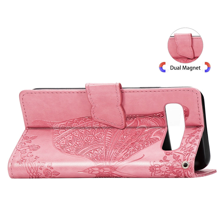 Butterfly Love Flowers Embossing Horizontal Flip Leather Case for Galaxy S10e, with Holder & Card Slots & Wallet & Lanyard, For Galaxy S10e