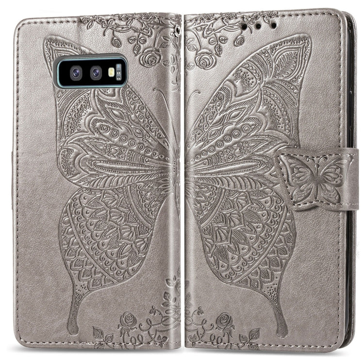 Butterfly Love Flowers Embossing Horizontal Flip Leather Case for Galaxy S10e, with Holder & Card Slots & Wallet & Lanyard, For Galaxy S10e