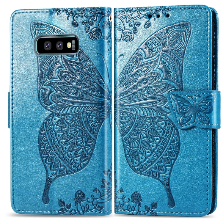 Butterfly Love Flowers Embossing Horizontal Flip Leather Case for Galaxy S10e, with Holder & Card Slots & Wallet & Lanyard, For Galaxy S10e