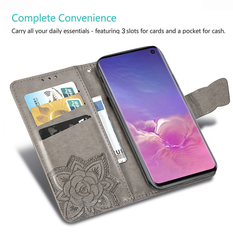 Butterfly Love Flowers Embossing Horizontal Flip Leather Case for Galaxy S10e, with Holder & Card Slots & Wallet & Lanyard, For Galaxy S10e