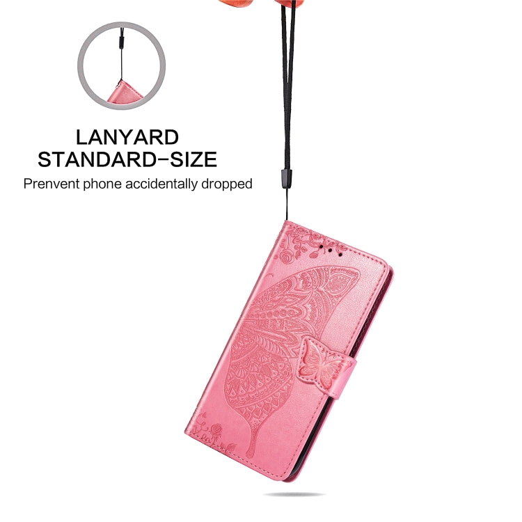 Butterfly Love Flowers Embossing Horizontal Flip Leather Case for Galaxy A40, with Holder & Card Slots & Wallet & Lanyard, For Galaxy A40