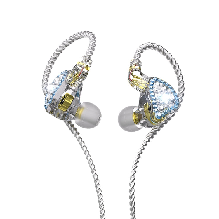 CVJ Liuli 3.5mm In-ear Wired Headphones,Length 2.5m, Without microphone 2.5m (Blue), Without microphone 2.5m (Red)