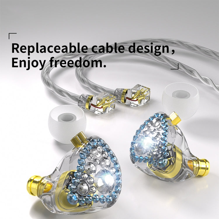 CVJ Liuli 3.5mm In-ear Wired Headphones,Length 2.5m, Without microphone 2.5m (Blue), Without microphone 2.5m (Red)