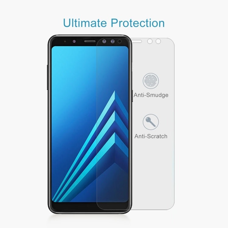Lot de 10 protections d'écran en verre trempé pour Galaxy A8+ (2018), 0,26 mm, dureté 9H, bords incurvés 2,5D, pour Galaxy A8+ (2018)